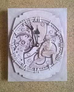 Настенные часы "Бегущий человек" из искусственного камня