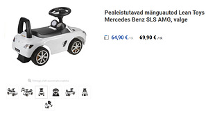 Каталка Lean Toys Mercedes Benz SLS AMG (8 фото из 8)