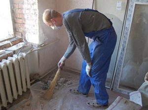 Уборка помещений, вывоз строительного мусора