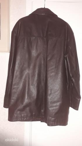 Мужская кожаная куртка, размер 56, черная (фото #2)