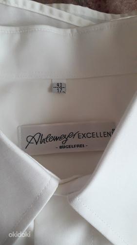 Рубашки белые с длинным рукавом, 3 шт, размер 43 (фото #3)