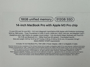 Новый MacBook Pro, M3 Pro, 14”, 18GB Memory, 512 GB SSD (3 фото из 3)