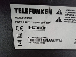 43" Telefunken 4K UHD teler (6 foto / 6)