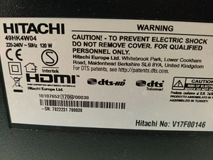 49" Hitachi 4K UHD teler HDMI (3 foto / 3)