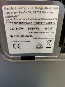 Siemens täisautomaatne kohvimasin (4 foto / 4)