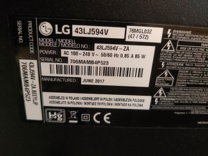43" LG fullHD teler SmartTV (6 foto / 6)