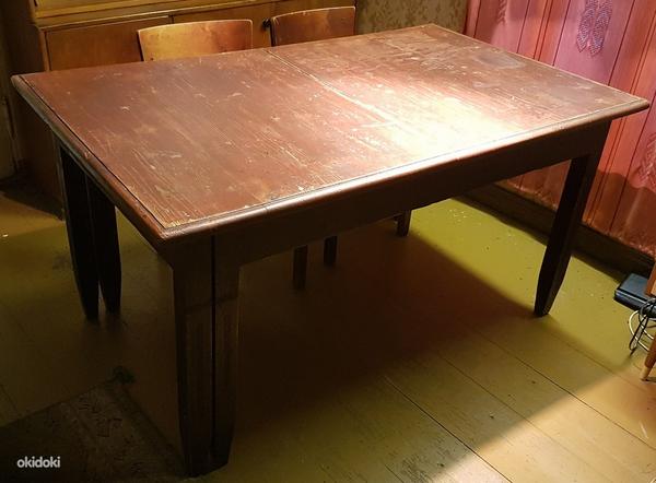 Советский деревянный стол (фото #1)