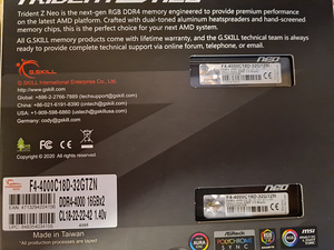 G.SKILL Trident Z Neo 32GB 4000 CL18 (2x16GB DDR4) (2 foto / 2)