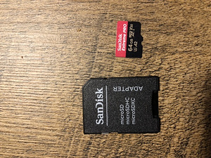 Mikro-SD-kaart SanDisk Extreme PRO 64Gb + adapter