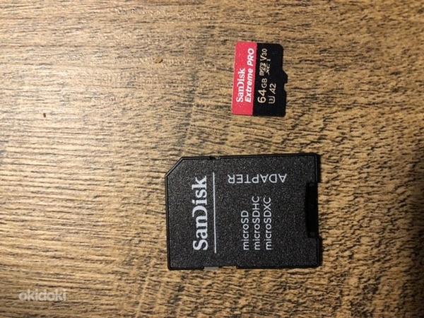 Mikro-SD-kaart SanDisk Extreme PRO 64Gb + adapter (foto #1)