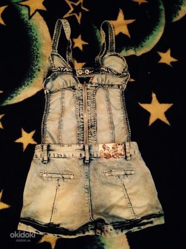 Шорты джинсовые на подтяжках (фото #1)
