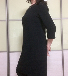 Нарядное чёрное платье М/L