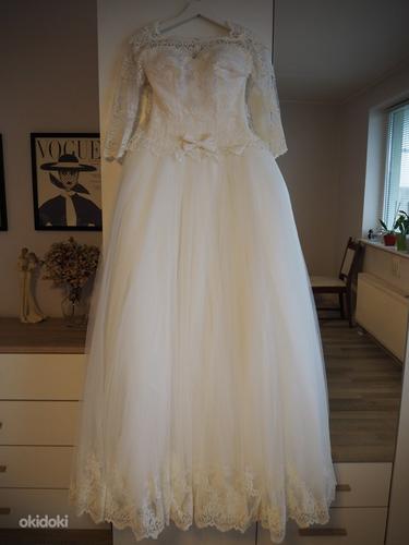 Новое свадебное платье, размер 34 + подъюбник + чехол (фото #4)