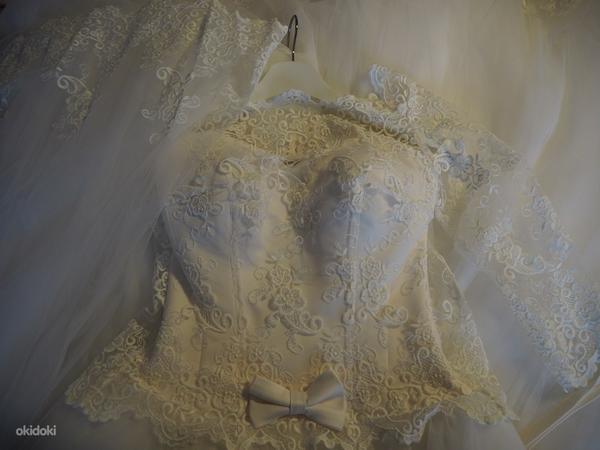 Новое свадебное платье, размер 34 + подъюбник + чехол (фото #5)
