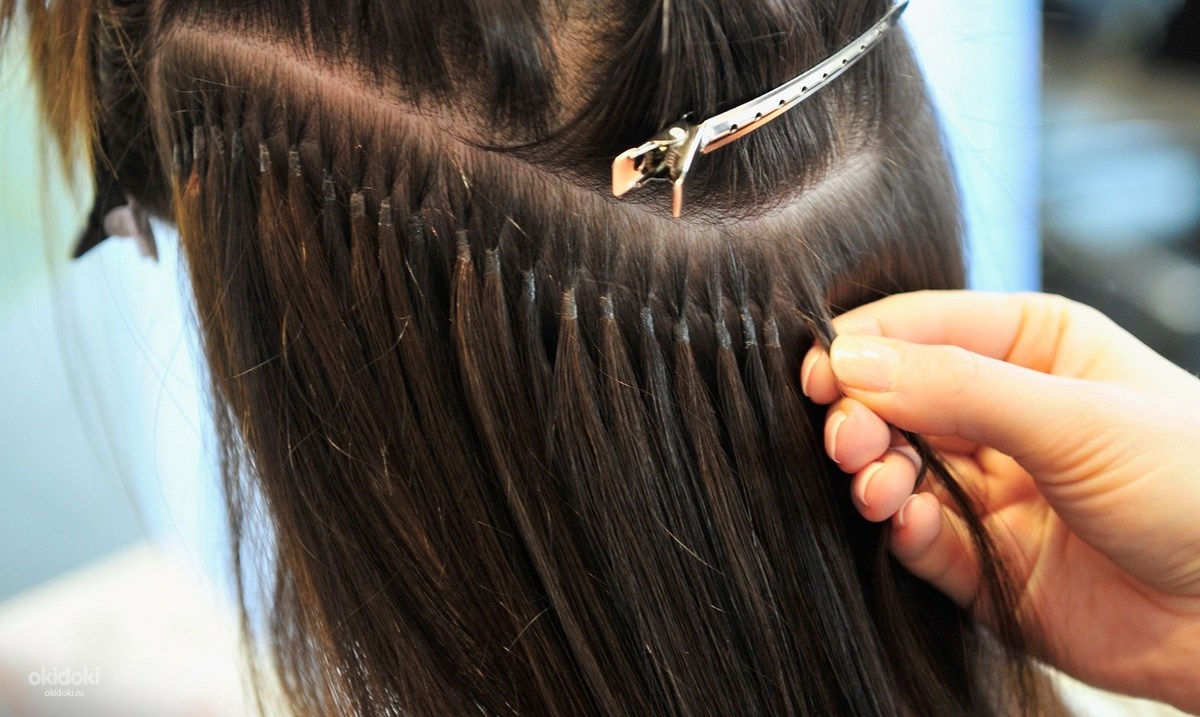 Наращивание волос на капсулах в китае