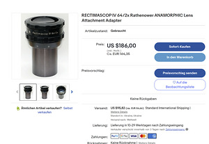 RECTIMASCOP IV 64/2x Rathenower ANAMORPHIC Lens (4 foto / 4)