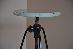 Vintage industrial taburet 50-ndatest. (3 foto / 3)