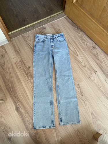 Uus Stradivarius D98 SIRGE SÄÄREGA VINTAGE-TEKSAD suurus 34.