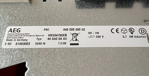 AEG integreeritav induktsioonpliit (4 foto / 4)