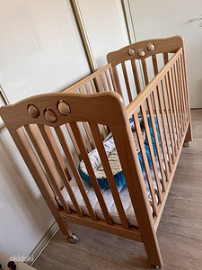 YappyKids Natural Baby puidust voodi + madrats + kookon (1 foto / 4)