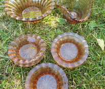 Красивая посуда из крашеного стекла (11 предметов)