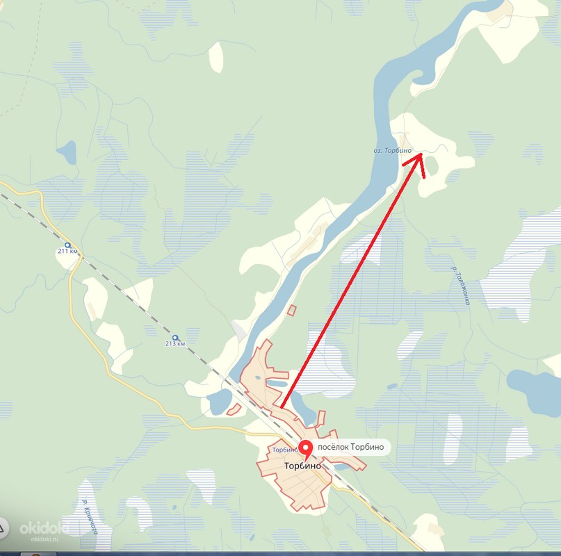 Окуловка торбино карта
