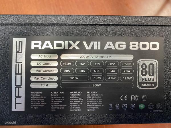 Toiteplokk 800W TACENS RADIX VII AG 800 80+ Silver (foto #2)