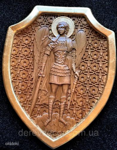 Puidust ikoon on valmistatud pöögist "Arkangel Michael" Gold (foto #2)