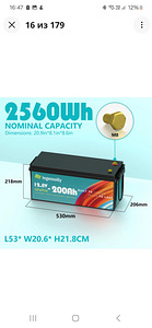 Аккумулятор LiFePO4 12,8 В 200 Ач BMS (2 фото из 2)