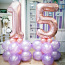 Шары на день рождения. Цифра на подставке из шаров (фото #2)