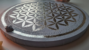Uus! Käsitöö mandala maal lõuendil, 30 cm. (8 foto / 8)