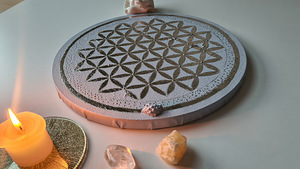 Uus! Käsitöö mandala maal lõuendil, 30 cm. (6 foto / 8)