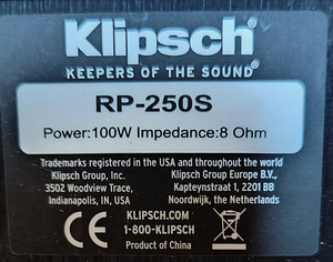 Müüa Klipsch RP-250S surraund kõlarid (2 foto / 5)