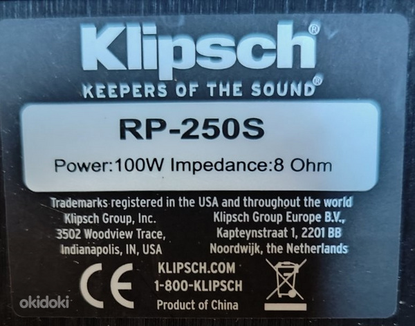 Müüa Klipsch RP-250S surraund kõlarid (foto #2)