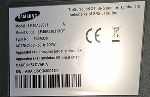 Samsung LE40A330J1, телевизор (3 фото из 3)