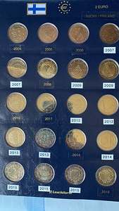 Набор из 2 евро юбилейных монет ФИНЛЯНДИЯ Unc 2004 - 2023.