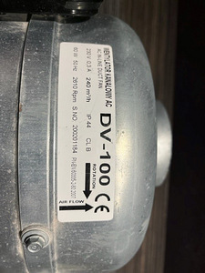 Kanaliventilaator DV- 100 240m3/h (1 foto / 4)