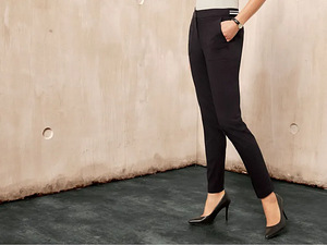 Slim Fit viisakad püksid, musta värvi, s34