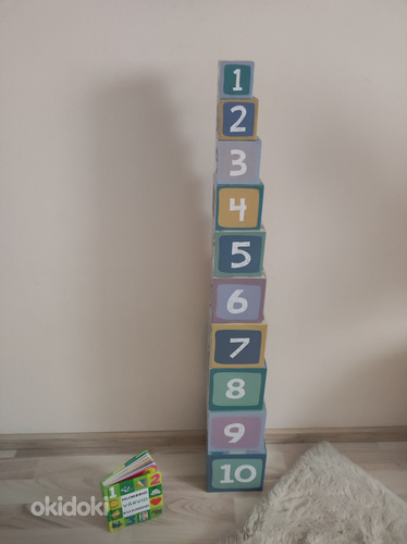 Numbrite õppimiseks ladumisklotsid ja raamat (foto #6)