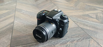 D7500 kaamera + 2 objektiivi + kott + SD kaart + 2 akut
