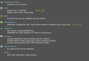 I7-13700KF, 32GB DDR5, RX 7800XT 16GB, 2.5TB SSD (7 foto / 7)