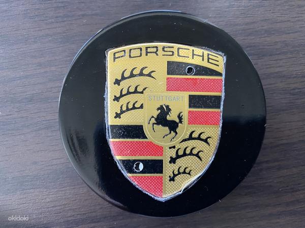 Porsche veljekapslid hallid ja mustad (foto #1)