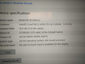 I5-6500 1151 16gb ddr4 2133 original win 10 pro (2 фото из 3)