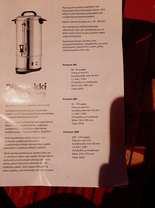Pitokokki Premium 60c kohvimasin (UUS) (4 foto / 4)