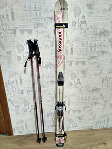 Лыжи горные ROSSIGNOL Saphir 300 154см (женские) и палки