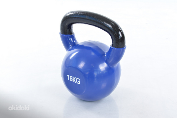 Vinüülkattega metallist sangpomm 16 kg