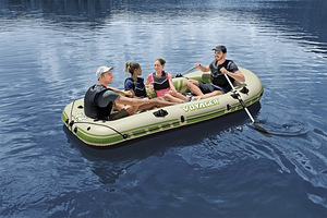 Надувная четырехместная лодка Bestway Voyager X4 Raft, 350х1 (9 фото из 10)