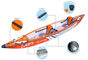Двухместный надувной каяк Zray Drift 426x81 см 37641 (3 фото из 10)