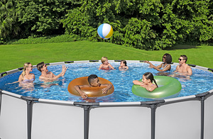 Karkassbassein Bestway 56438 Steel Pro Max Set 457x122 cm (7 foto / 9)