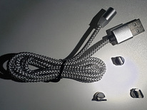 Магнитный кабель, micro USB, Type-C, Lightning